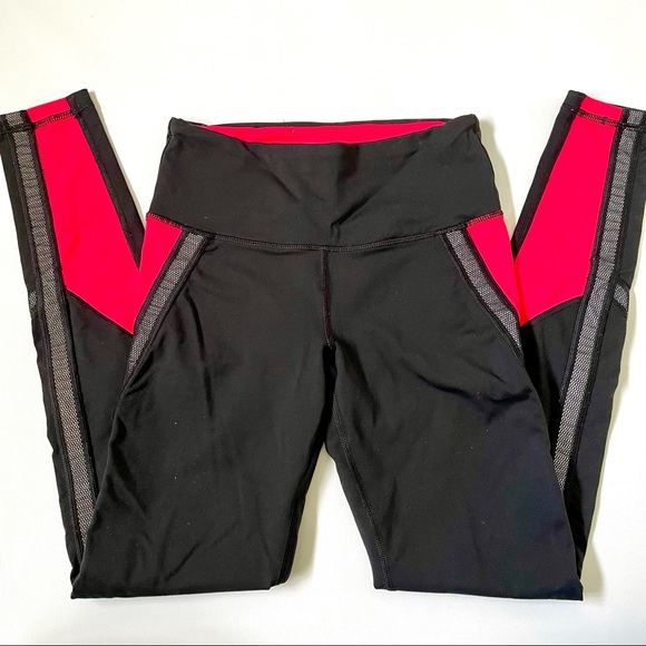 Victoria’s Secret Red & Black Sport Legging - Picture 1 of 4
